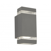 Sheffield LED Outdoor Wall Light- Grey, Clear Diffuser, IP44