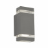 Sheffield LED Outdoor 2Lt Light- Grey & Clear Diffuser, IP44
