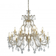 Marie Therese 30Lt Chandelier - Polished Brass & Crystal