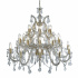 Marie Therese 18Lt Chandelier - Polished Brass & Crystal