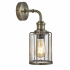 Pipes 5Lt Pendant - Antique Brass & Seeded Glass