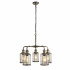 Pipes 4Lt Bar Pendant - Antique Brass & Seeded Glass
