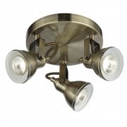 Focus 4Lt Industrial Spotlight Bar - Antique Brass