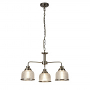 Bistro II Wall Light - Antique Brass & Holophane Style Glass