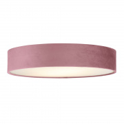 Drum 2 2Lt Flush Ceiling Light - Pink Velvet Shade