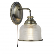 Bistro II Table Lamp - Antique Brass & Holophane Glass