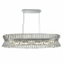 Uptown 10Lt Oval Diner Pendant - Chrome with Clear Crystal