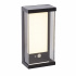 Solar LED Wall Light With PIR - Black ABS & Frost PC