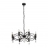 FINESSE 1 LT ROUND PENDANT WITH WAVEY BAR DETAIL - BLACK WITH GOLD LAMPHOLDER