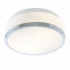 Cheese 2Lt Flush - Satin Silver & Glass Shade, IP44