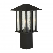STATION 1LT OUTDOOR WALL/PORCH LIGHT - RUSTIC BROWN WITH CLEAR GLASS