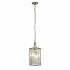 Victoria 5Lt Oval Pendant - Antique Brass & Crystal Glass