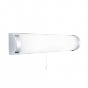 Poplar 2Lt Bathroom Wall Light - Chrome & Opal Glass, IP44