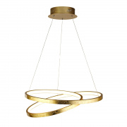 CELESTIA 3LT ROUND LED CEILING LIGHT -  GOLD LEAF WITH CLEAR ACRYLIC