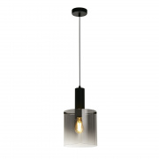 Sweden 3Lt Multi Drop Pendant - Black with Smoked Ombre Glas