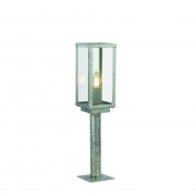 Box II 900mm Outdoor Post - Silver & Clear Glass, IP44
