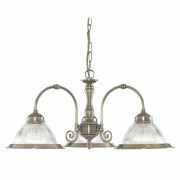 American Diner Wall Light - Antique Brass & Clear Glass