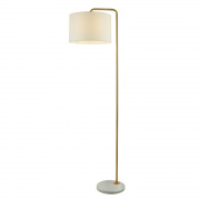 Oscar Floor Lamp - Antique Brass & Linen Shade