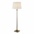 Pedestal Table Lamp - Glass, Antique Brass & Cream Shade