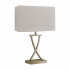 Club Table Lamp - Antique Brass Base & Fabric Shade