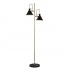 HIVE BLACK/GOLD LEAF 5LT LED FLOOR LAMP