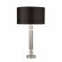 BLACK AND GOLD TABLE LAMP WITH BLACK SHADE, GOLD INNER