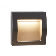 ANKLE LED INDOOR/OUTDOOR RECESSED SQUARE, STAINLESS STEEL, OPAL WHITE DIFFUSER