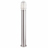 LOUVRE OUTDOOR - 1LT OUTDOOR POST (HEIGHT 45cm), STAINLESS STEEL, CLEAR POLYCARBONATE