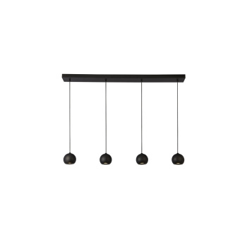 Svietidlá Searchlight - Eindhoven  4Lt Bar Pendant - Sand Black Metal | KÓD: 1014-4BK