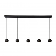 Eindhoven 4Lt Bar Pendant - Black Metal