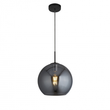 Svietidlá Searchlight - Amsterdam Pendant  - Black Metal & Smoked Glass | KÓD: 1031-1SM