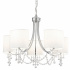 Portico 5Lt Pendant- Chrome/Acrylic & String Shades