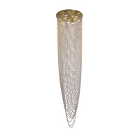 Swoop 10Lt Pendant, Satin Brass & Clear Crystal - 10883-10SB 10883-10SB