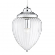 Moscow Pendant - Chrome & Ribbed Glass