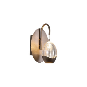Svietidlá Searchlight - Seeds 1Lt Wall Light, Latte Metal with Champagne Glass | KÓD: 11142-1LT