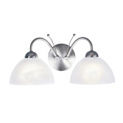 Milanese 3Lt Pendant- Satin Silver & Alabaster Glass