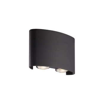 Svietidlá Searchlight - Shadows LED Outdoor Wall Light, Black Aluminum | KÓD: 1224-4BK