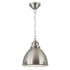 INDUSTRIAL PENDANT - DOME CAGE PENDANT - 1LT SATIN NICKEL DOME WITH FROSTED GLASS DIFFUSER