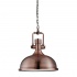 INDUSTRIAL PENDANT - 1LT PENDANT, ANTIQUE BRASS, FROSTED GLASS