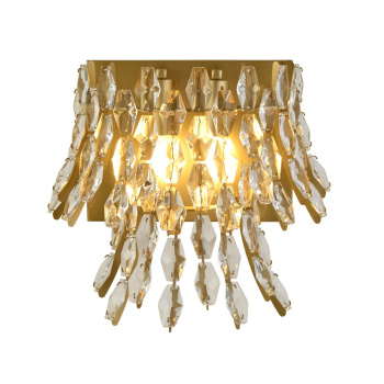 Svietidlá Searchlight - Monarch 2LT Wall Light, Gold with Clear Crystal | KÓD: 13323-2GO