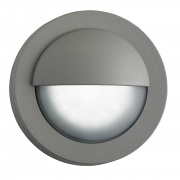 OUTDOOR LED CIRCLE WALL LIGHT - BLACK WITH FROSTED DIFFUSER