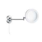 BATHROOM MIRROR - SHAVING MIRROR, 3 x  MAGNIFICATION, IP44, CHROME, FROSTED OUTER