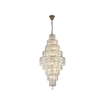 Svietidlá Searchlight - Empire 13Lt Chandelier - Antique Brass& Clear Glass | KÓD: 1500-13AB