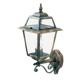 Svietidlá Searchlight - New Orleans Outdoor Wall Light- Black Gold, Clear Glass,IP44 | KÓD: 1521