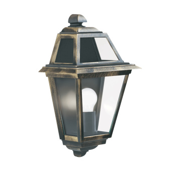 Svietidlá Searchlight - New Orleans Outdoor Wall Light  -  Black Gold, Glass, IP44 | KÓD: 1523