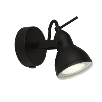 Svietidlá Searchlight - Focus  Spotlight Wall Light - Black Metal | KÓD: 1541BK