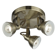 FOCUS - 4LT SPOTLIGHT SPLIT-BAR, ANTIQUE BRASS