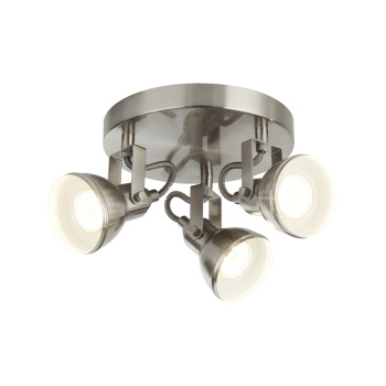 Svietidlá Searchlight - Focus  3Lt Round Spotlight - Satin Silver Metal | KÓD: 1543SS