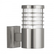 LOUVRE OUTDOOR - 1LT W/BRACKET, STAINLESS STEEL, CLEAR POLYCARBONATE