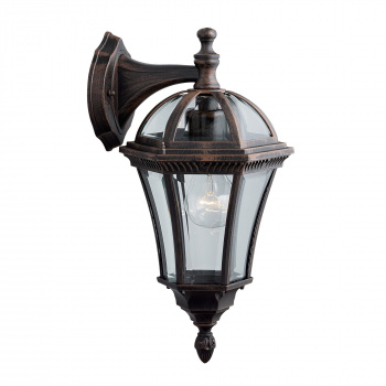 Svietidlá Searchlight - Capri Outdoor Downlight-Aluminium, Rustic Brown & Glass,IP44 | KÓD: 1563